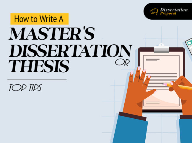 How to Write a Master's Dissertation or Thesis
